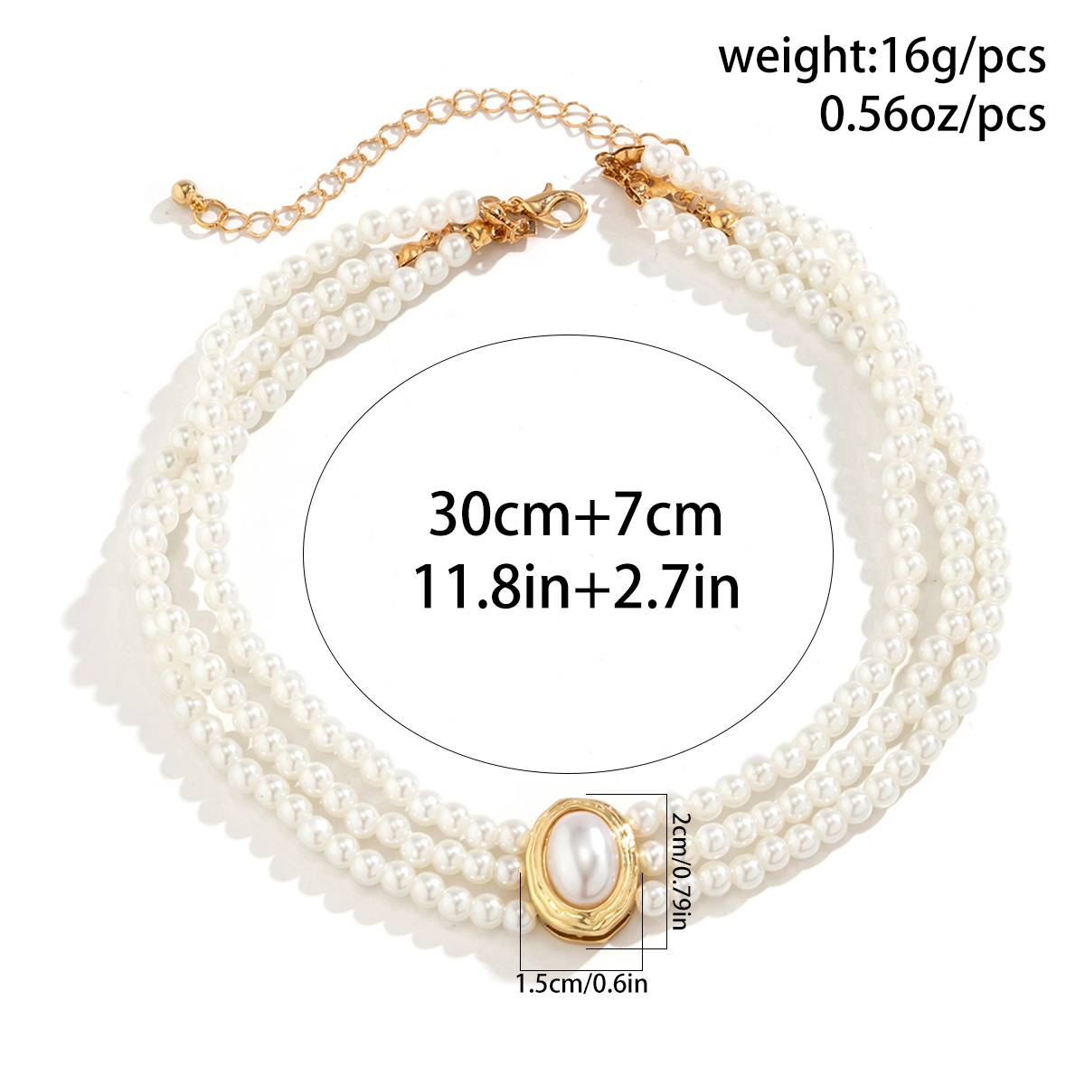 Multilayer Vintage Imitation P - Pearl Choker Necklace Vintage 评论和价格