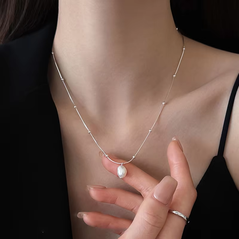 Freshwater Pearl Pendant Neckl - Pearl Choker Necklace Vintage 评论和价格