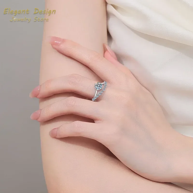 Crown of Love Platinum Pt950 W - Moissanite Engagement Ring 1 Carat 评论和价格