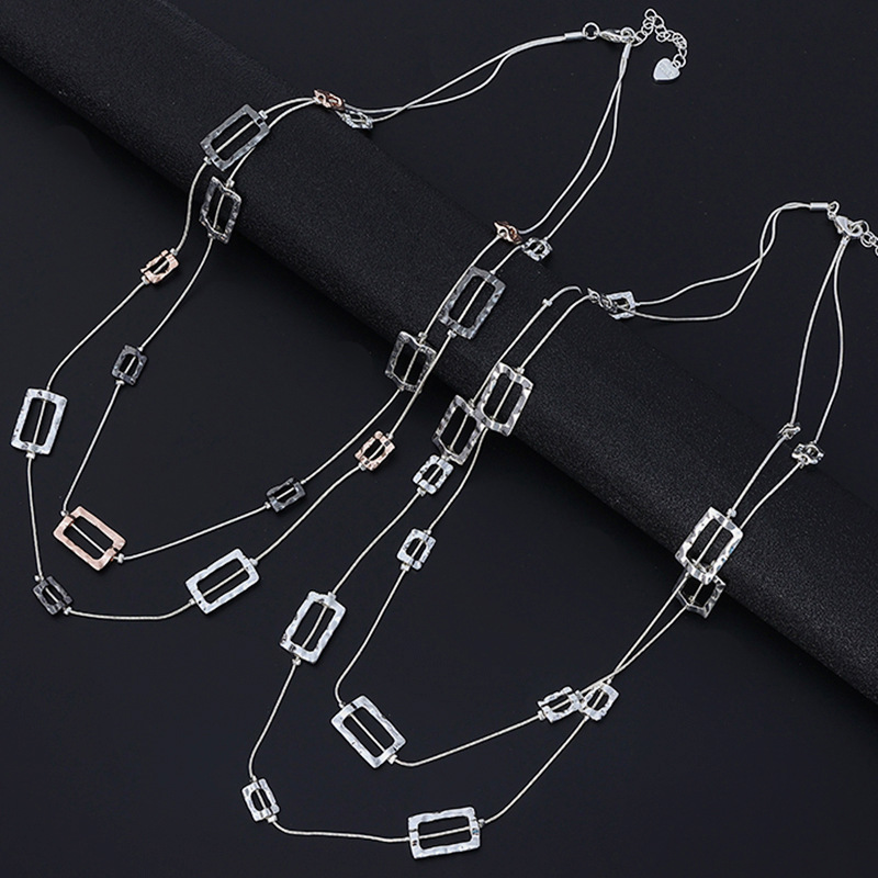 Layered Long Chain Necklace Ha - Layered Pendant Necklace Aesthetic 评论和价格