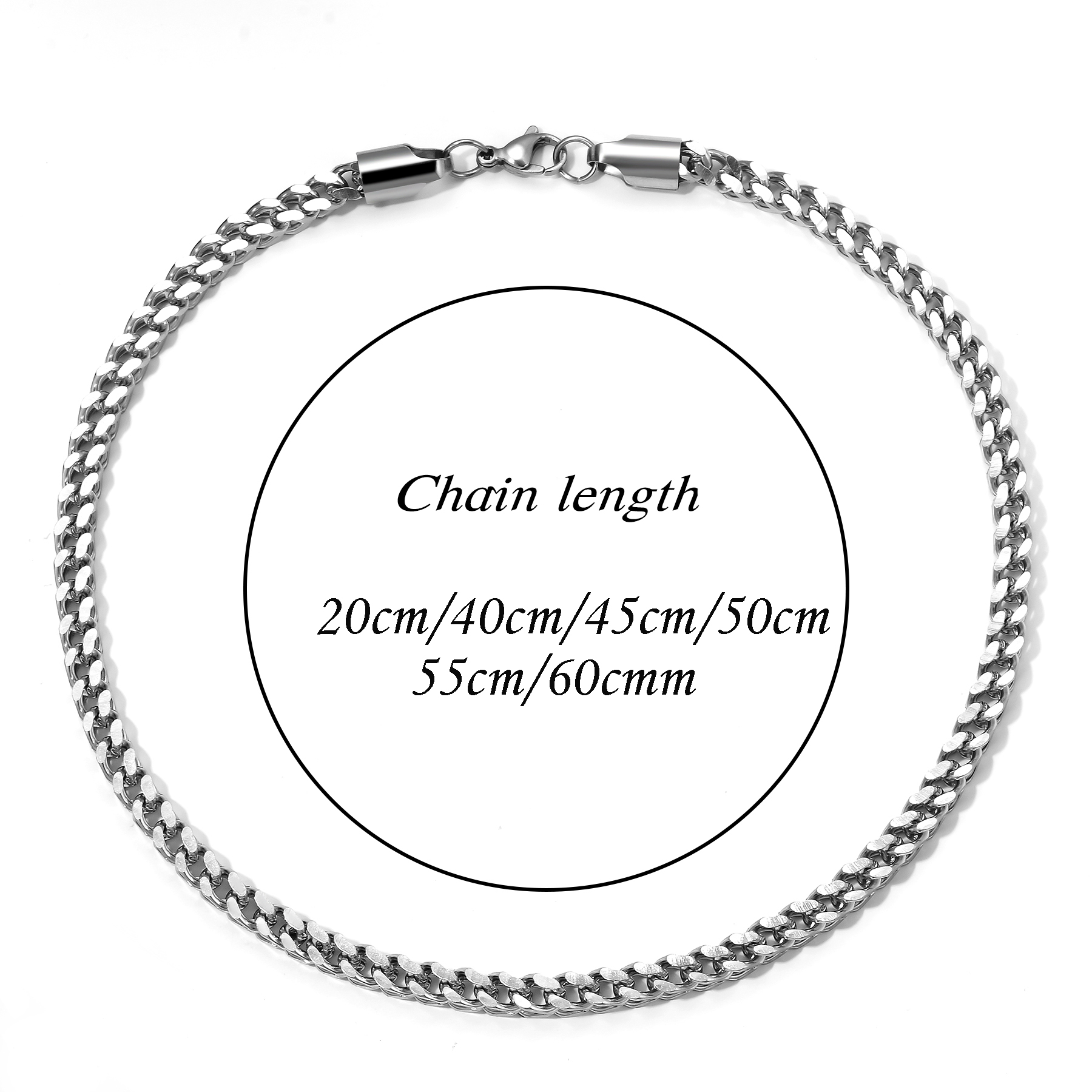 1Pc Size 2.5mm-5mm Gold/Silver - Cuban Link Chain 12Mm 评论和价格