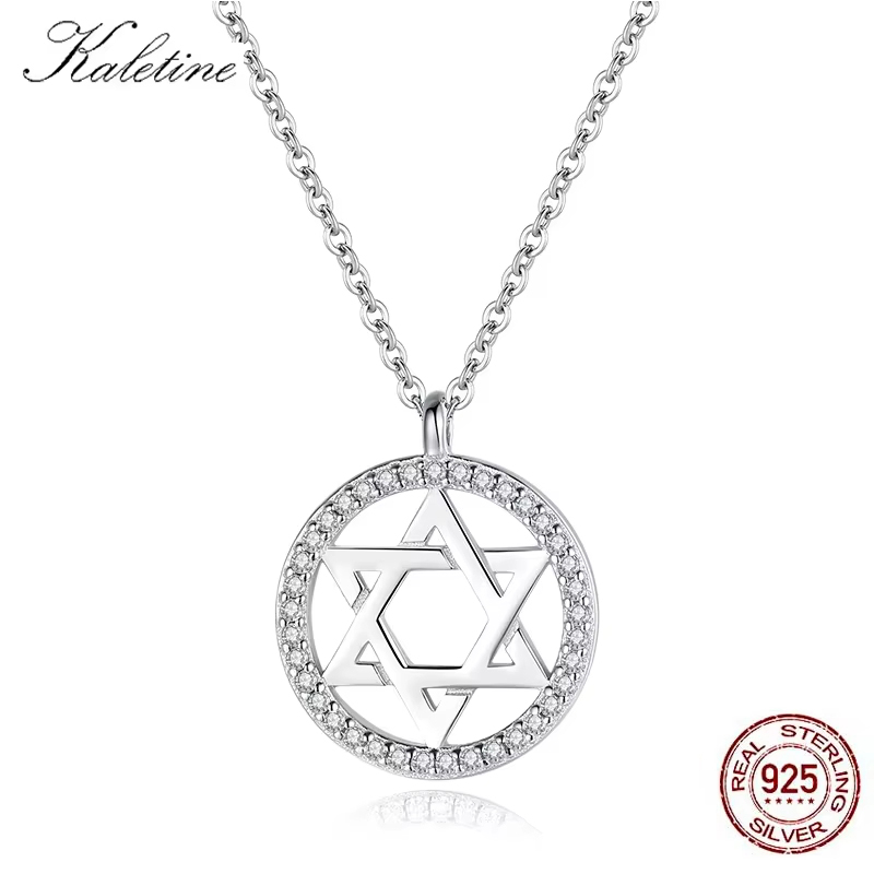 KALETINE Jewish Magen Star of  - 925 Sterling Silver Chain Necklace Men 评论和价格